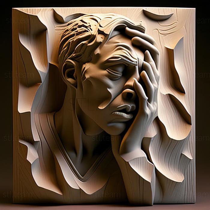 3D модель Джаспер Джонс, американский художник. (STL)